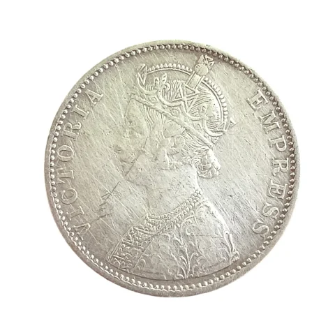 British India 1886 Victoria Empress One Rupee Silver Coin - Authentic Collectible — photo 2 of 2
