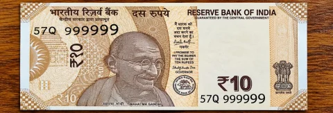 Extremely rare note ₹10 note and rare fancy number 999999