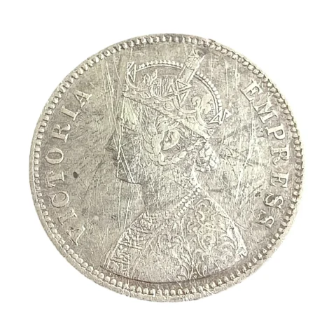 1882 Victoria Empress Silver One Rupee Coin — photo 2 of 2
