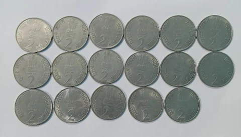 Rs.2 coins of 1935-2010 — photo 2 of 2