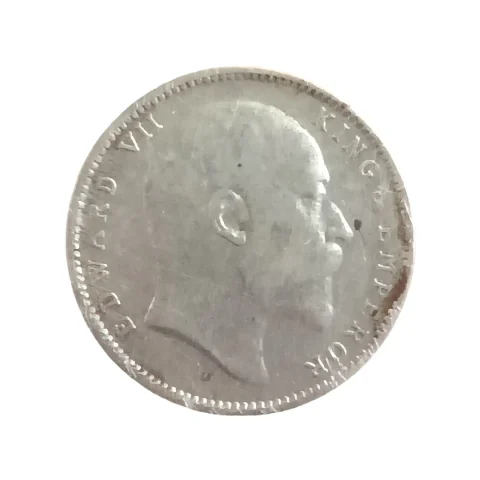 1905 British India One Rupee Silver Coin – King Edward VII – Rare Old Coin — photo 2 of 2