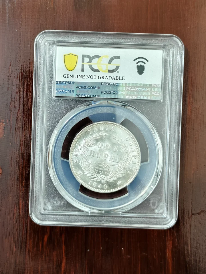 PCGS 1840 East India Company One Rupee Graded Unc Coin — photo 1 of 2