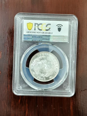 PCGS 1840 East India Company One Rupee Graded Unc Coin