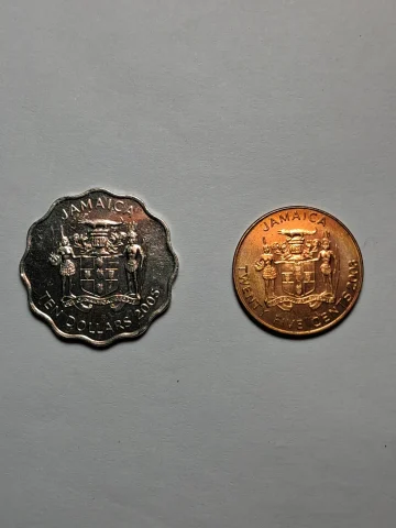 Jamica old rare coins set of 2