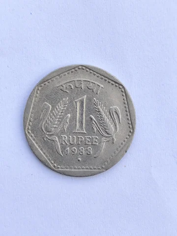 ONE RUPPEE, REPUBLIC INDIA 1988 NODIA,RARE COIN.