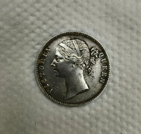1840 Queen Victoria Divided Legend Rupee silver coin — photo 2 of 2
