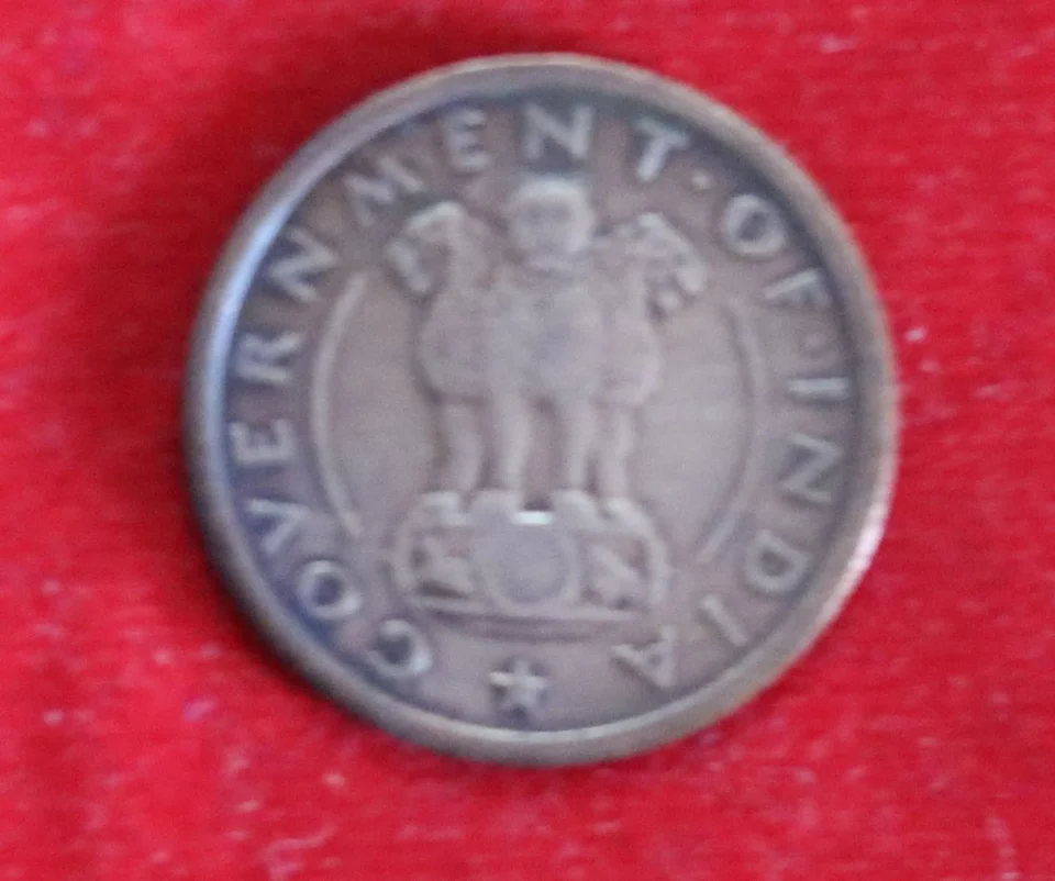 Government of India 1951; copper; one pice