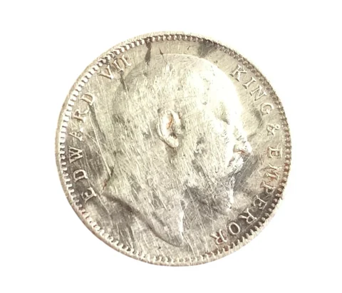 British India 1906 Edward VII King & Emperor One Rupee Silver Coin - Authentic Collectible — photo 2 of 2