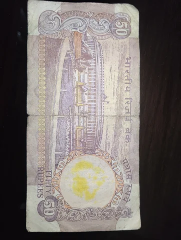1922 Rare Fifty rupees note — 50 रुपये का नोट, फ़ोटो 2/2