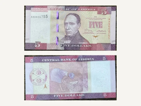 Liberia 5 Dollars Banknote UNC 2016 Edward J Roye Rice Harvest