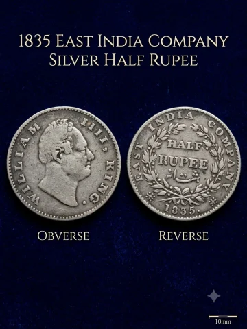 1835 William Half rupee