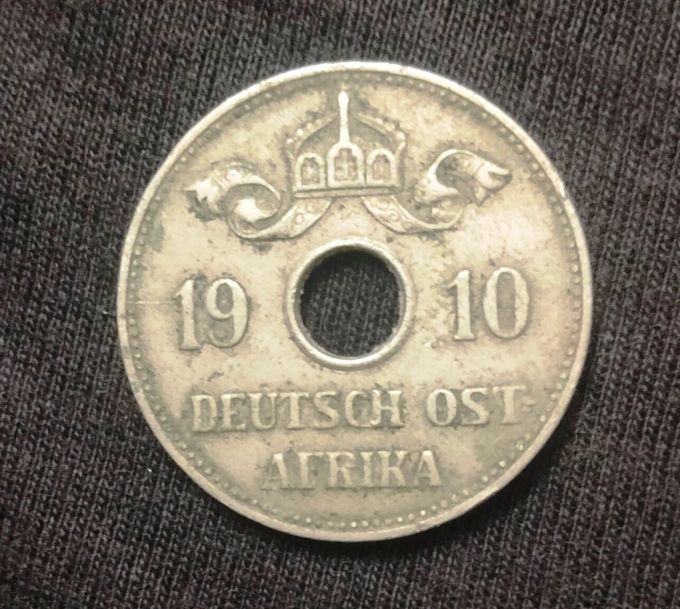 1909 German East Africa 10 Heller coin — फ़ोटो 1/2