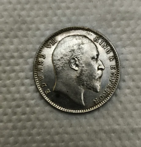 1904 One Rupee Silver Coin featuring King Edward VII — photo 2 of 2