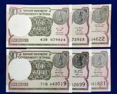 ##GEM UNC 1 RUPEE 2015.  R Mehrishi. (1 pc ) 2016.  Ratan p Watal ( 1 pc ) 2017.  S DAS.   (1 pc ) 2018. Subhash C Garg (1 pc ) 2019.  Subhash C Garg ( 1 pc ) 2020.  Atanu Chakraborty. (1 pc )New series    Total 6  pc