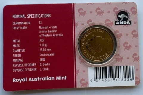 2021 - AUD 1 Dollar - Mob of Roos - Private Collection - Privy Mark — photo 2 of 4