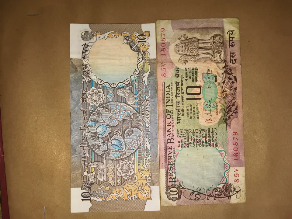 You know 1980 ka Bhartiya Bank ka Hai jis per Hiran bhi banaa hue Hain do — banknote, photo 1 of 2