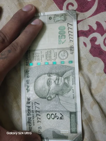 500 Note with 777777 serial number