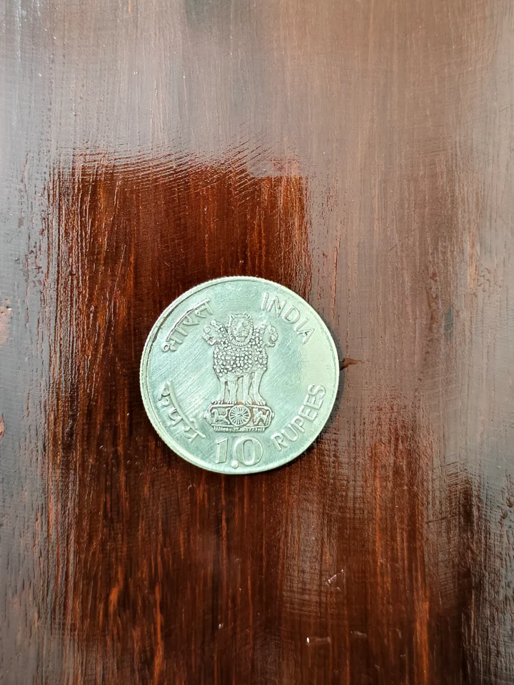 India 10 rupees 100th Anniversary - Birth of Mahatma Gandhi 1948 — coin, photo 1 of 2