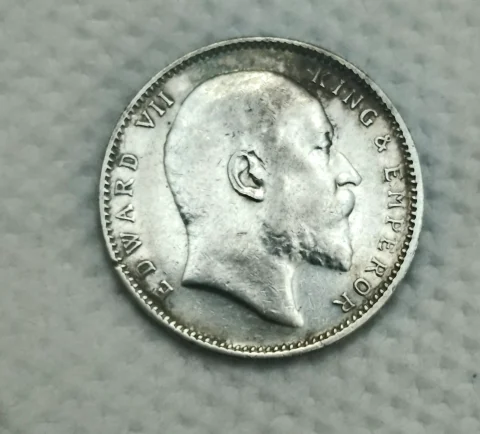 1906 One Rupee Silver Coin featuring King Edward VII — photo 2 of 2