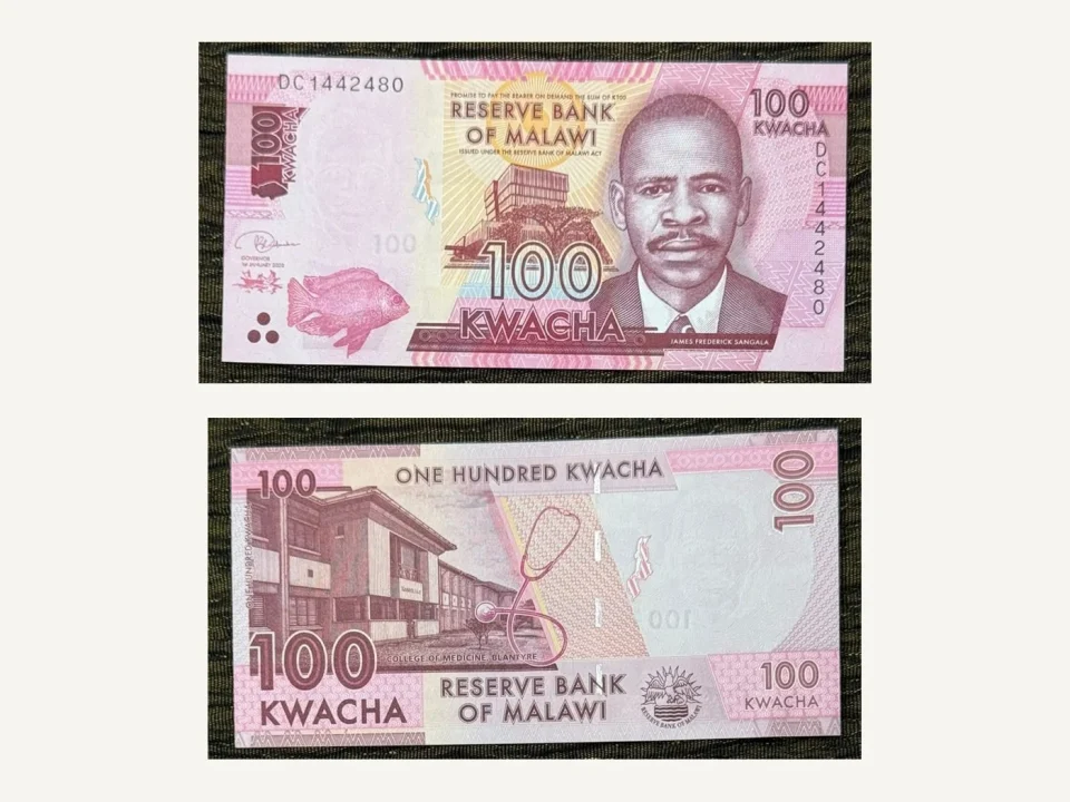 Malawi 100 Kwacha Banknote UNC 2020 James Frederick Sangala College of Medicine