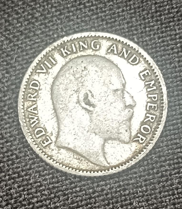 ¼ Rupee - Edward VII - India - British Silver