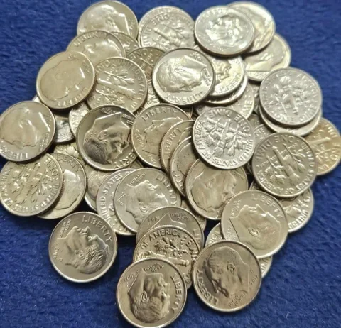 👉🏼     🇺🇸 USA 🇺🇸 1 DIME 50 PC MIX YEARS