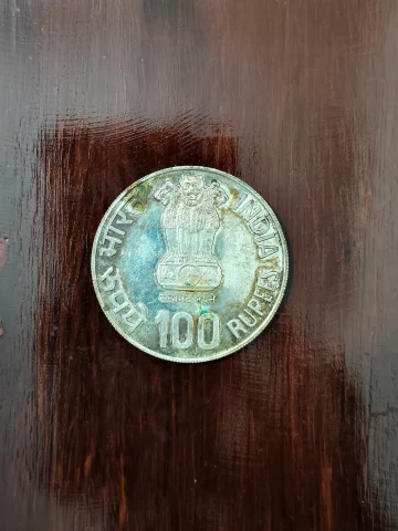 Rs 100 UNC Coin Asian Games Delhi 1982 Issue Ultra Unique and Rare