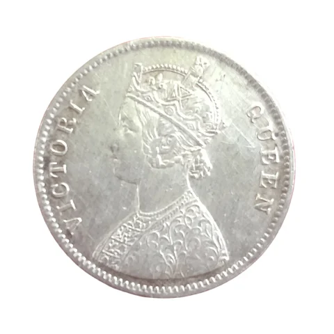 British India 1862 Victoria Queen One Rupee Silver Coin - Authentic Collectible — photo 2 of 2