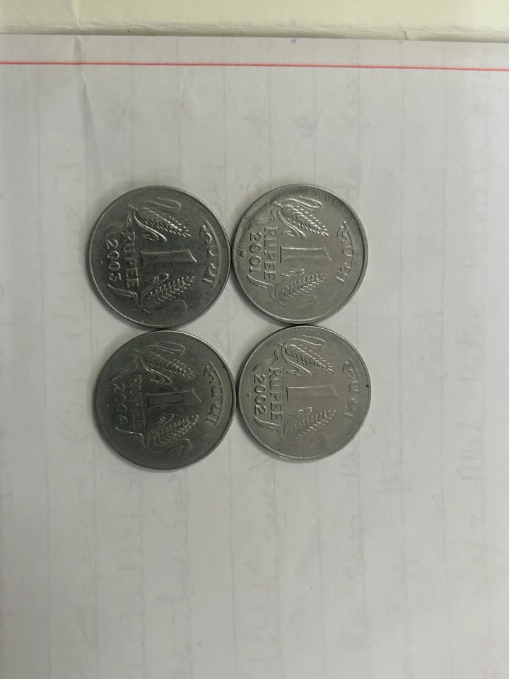 1 rupee 4 coin 2001,2002,2003,2004 — photo 1 of 2