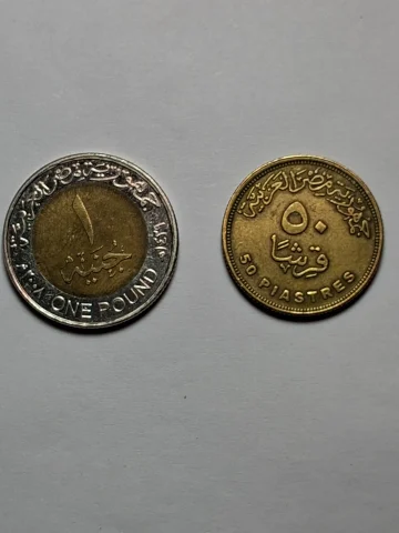 1951 Egypt old coins rare set of 2 — फ़ोटो 2/2