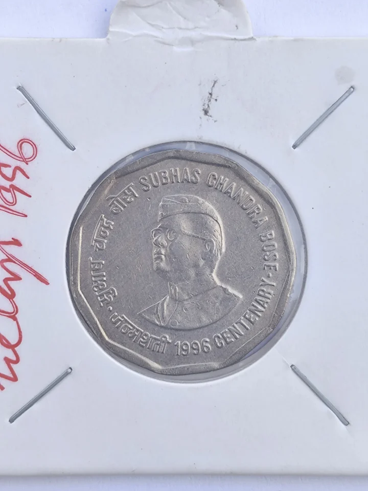 REPUBLIC INDIA, TWO RUPEE 1996, SUBHASH CHANDRA BOSE VERY EXTREMELY RARE COIN CALCUTTA MINT SUPER RARE COIN 100000%UNC COIN