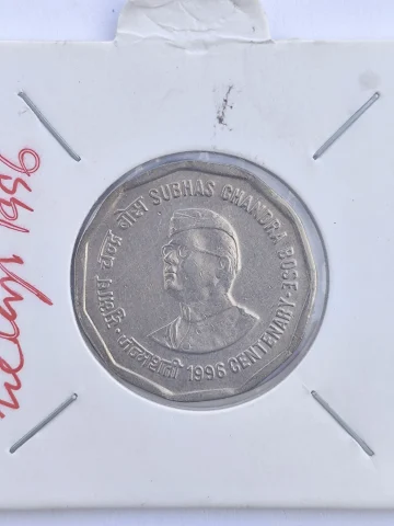 REPUBLIC INDIA, TWO RUPEE 1996, SUBHASH CHANDRA BOSE VERY EXTREMELY RARE COIN CALCUTTA MINT SUPER RARE COIN 100000%UNC COIN