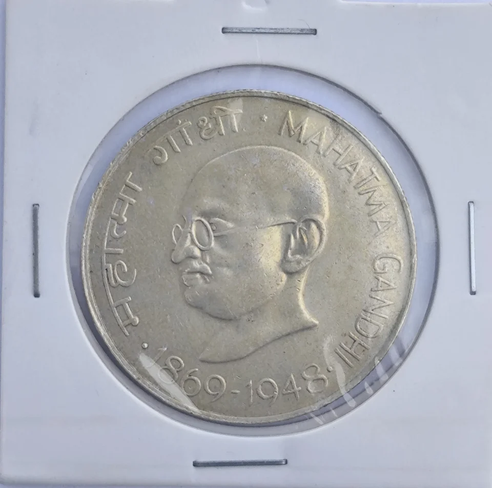10 RS BIG COIN MAHATMA GANDHI, SILVER COIN, RARE COIN UNC CONDITION