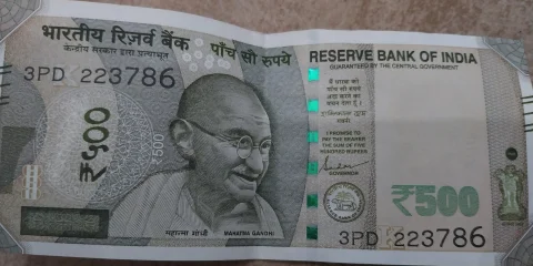 500 Rupee Holy 786 Note 223786