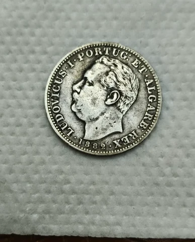 India, Portuguese 1 Rupia 1882 - Luiz I — coin, photo 2 of 2