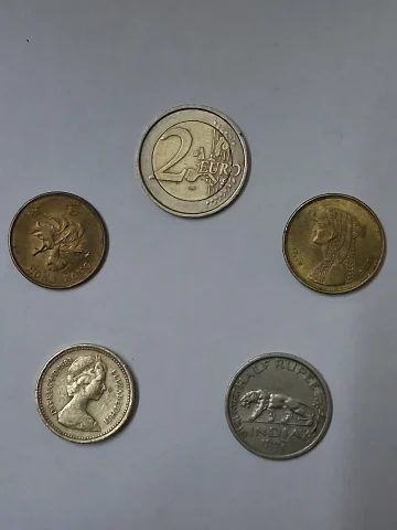 Old coins of Egypt, Hong Kong, Italy, UK, India — सिक्का, फ़ोटो 2/2