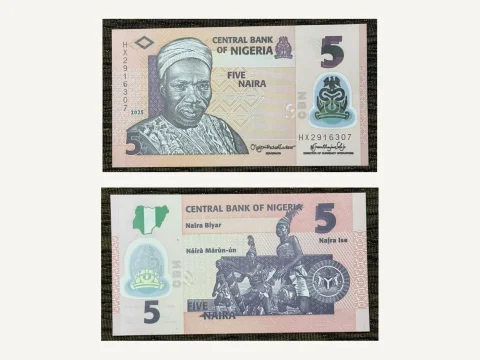 Nigeria 5 Naira Polymer Banknote UNC Tafawa Balewa Nkwa Dancers