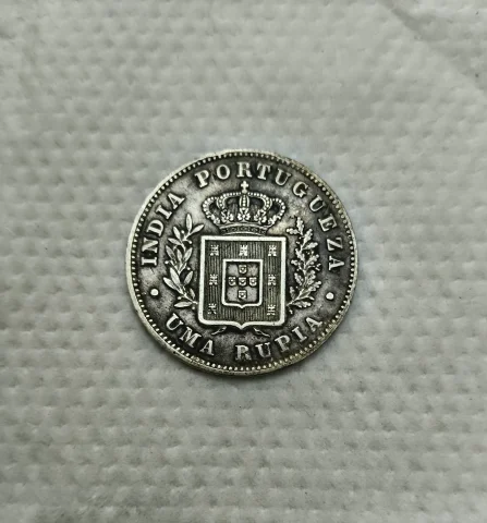 India, Portuguese 1 Rupia 1882 - Luiz I
