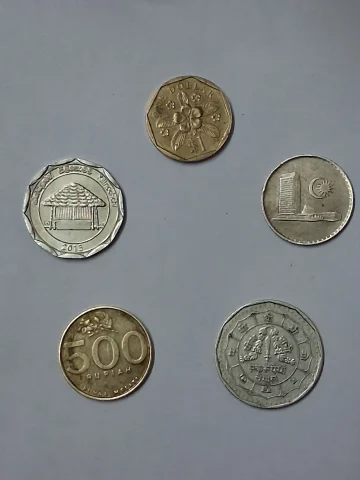 Old coins of Singapore, Malaysia, Sri Lanka, Indonesia, Nepal