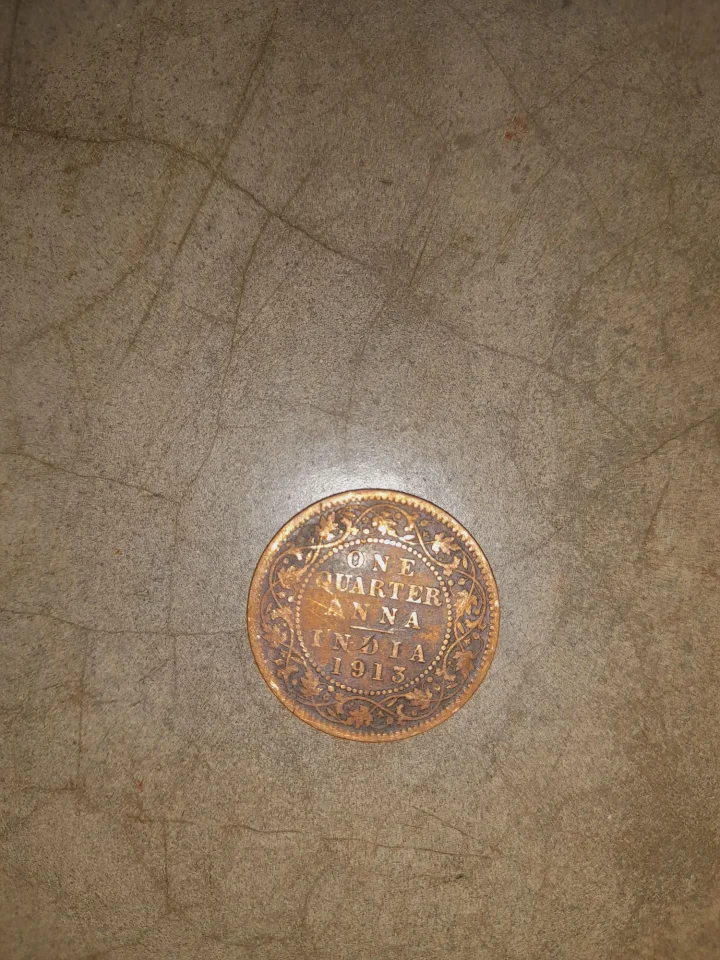 1913 George V one quarter coin — photo 1 of 2