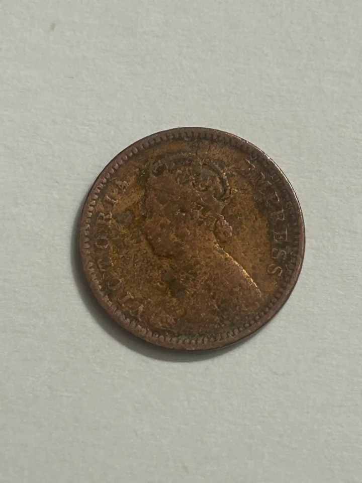 1899 1/12 ANNA INDIA RAREST COIN VICTORIA EMPTESS — photo 1 of 2