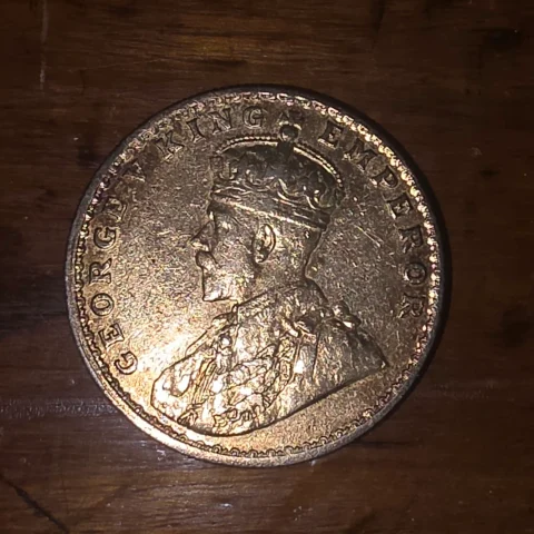 One Rupee India 1919 George v king — coin, photo 2 of 2