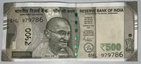 Rare ₹500 Indian Currency Note - Special 786 serial Number