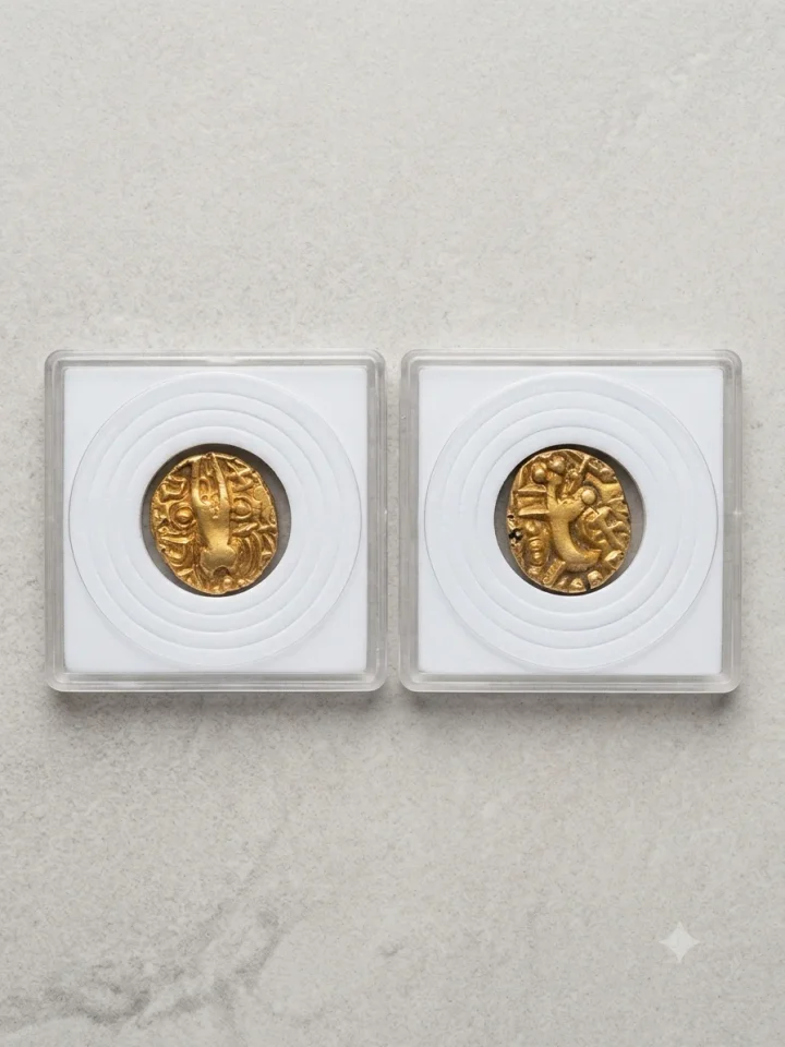 Gold debase gold dinar Post Gupta Karkatos of Kashmir — photo 1 of 4