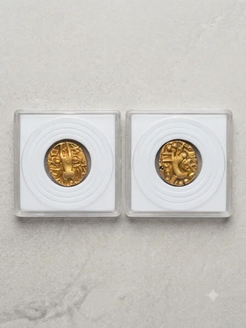 Gold debase gold dinar Post Gupta Karkatos of Kashmir