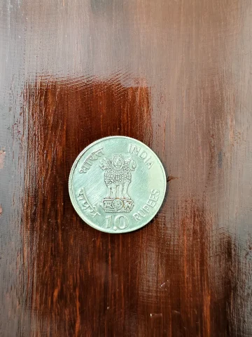 Extremely Rare Ten Rs Big Silver Coin Mahatma Gandhi 1869-1948 Bombay Mint Republic of India